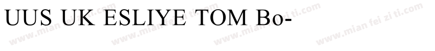 UUS UK ESLIYE TOM Bo字体转换